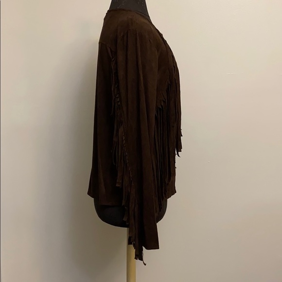 Sara Studio Faux Suede Brown Jacket - Picture 5 of 6